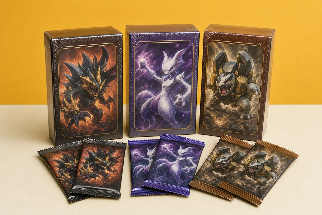Sealed booster boxes and foil packs
